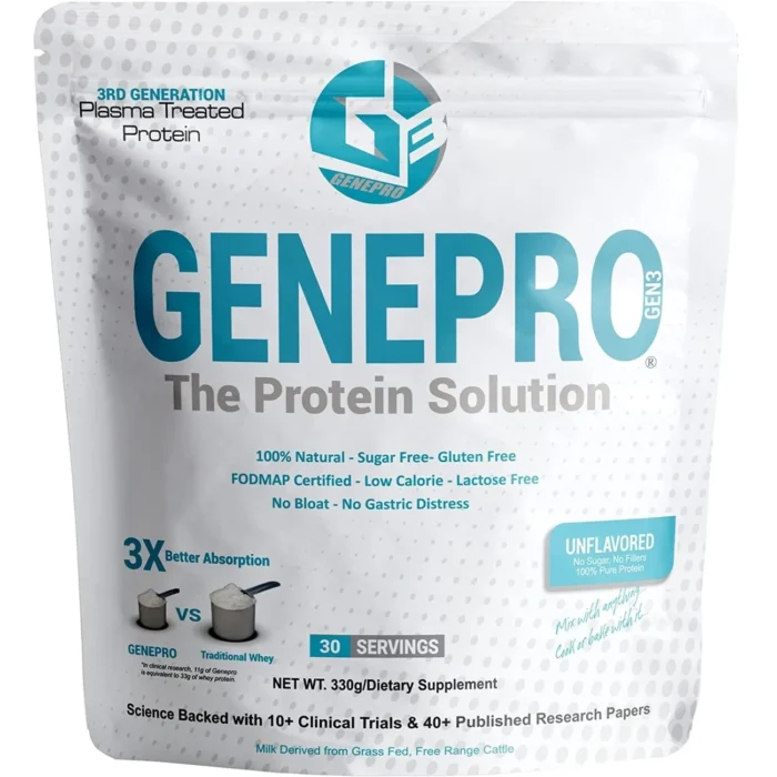 GENEPRO Gen3 UNFLAVORED PROTEIN without Immunolin Size: 30 Serving - Image 1