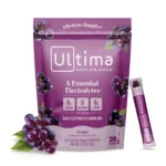 Ultima Replenisher Hydration Electrolyte Drink Mix Powder Packets, Keto, Sugar-Free Grape, 20 Ct