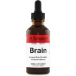 Dr.Schulze's Brain Herbal Supplements with Ginkgo Biloba for Memory and Focus, Vegan,Stimulates Circulation 2 oz.