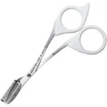 Green Bell Stainless Steel Eyebrow Scissors with Comb White MI-247