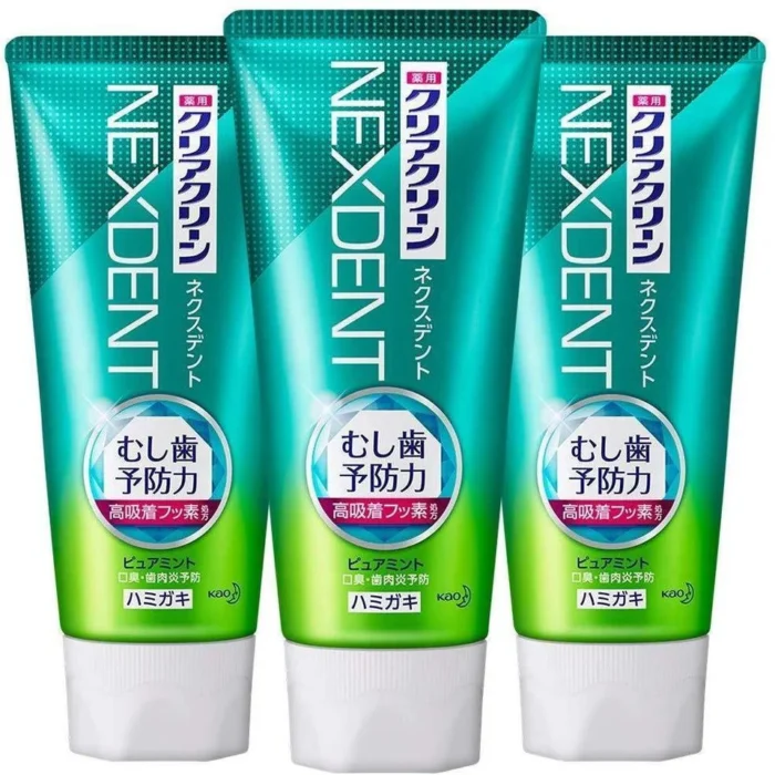 Kao Clear Clean Nexdent Toothpaste Pure Mint 120g (Pack of 3) - Image 1