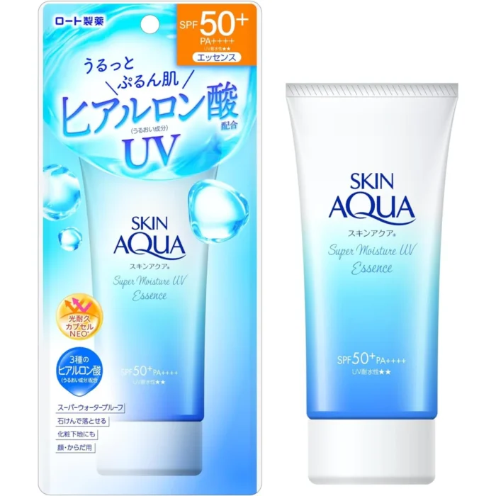 Rohto Skin Aqua Sunscreen Super Moisture UV Essence SPF50+ 80g - Image 1
