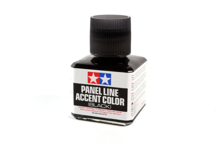 Tamiya Panel Line Accent Color 40ml Black TAM87131 Plastics Paint Enamels - Image 1