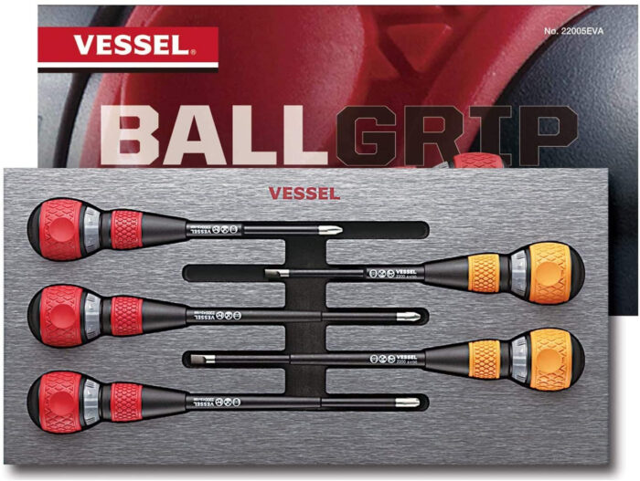 Vessel 2200 Ball Ratchet Screwdriver 5 Pc Set in EVA Foam (22005EVA) - Image 1
