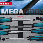 Vessel Megadora Jawsfit Screwdriver 8 Pc Set (9008EVA)