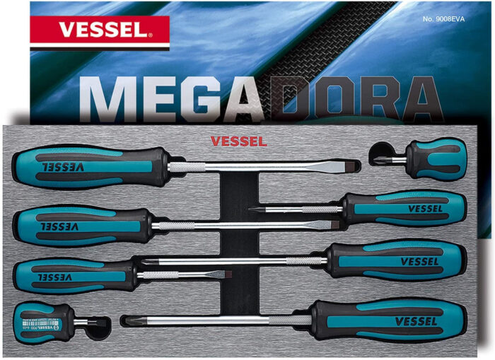 Vessel Megadora Jawsfit Screwdriver 8 Pc Set (9008EVA) - Image 1