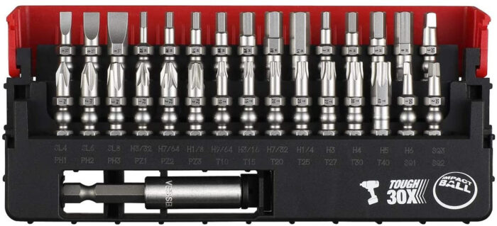 Vessel Impact Ball Torsion Bit 30+1 Pc Set w/ Case (IB31P02U) - Image 1